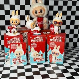 Coca-Cola The Monsters Labubu collectible figures and plush popmart authentic